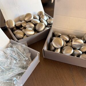 Sleek Silver Cabinet Knobs